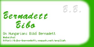 bernadett bibo business card