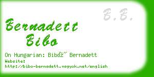 bernadett bibo business card